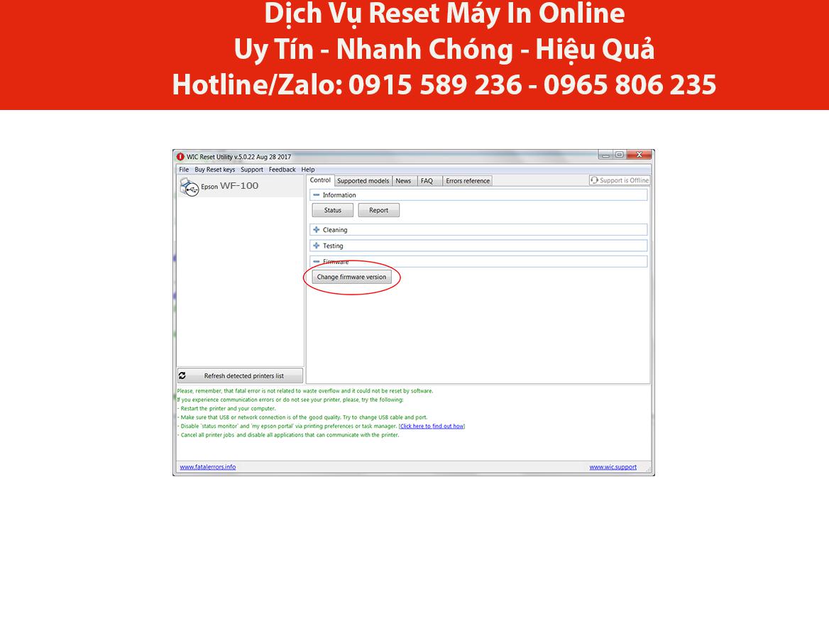 Key Firmware May In Epson WF-100 Step 2